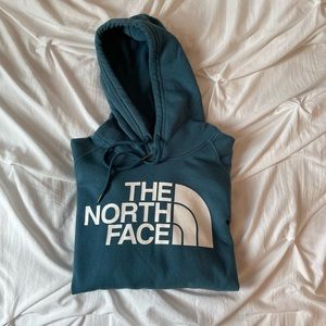 blue north face hoodie
